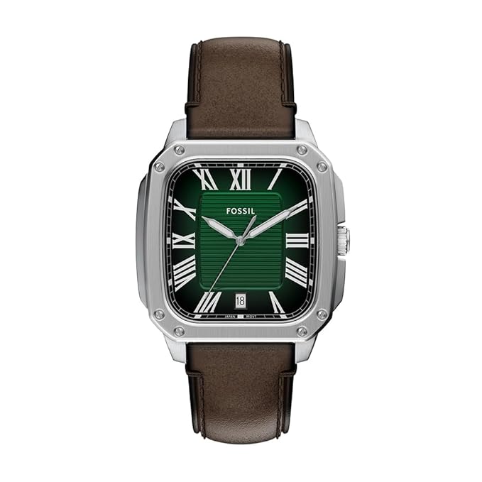 Fossil Crosby Brown Quartz Leather Watch