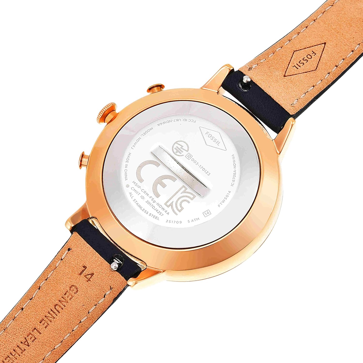 Fossil Hybrid Watch Analog White Dial Women's Watch