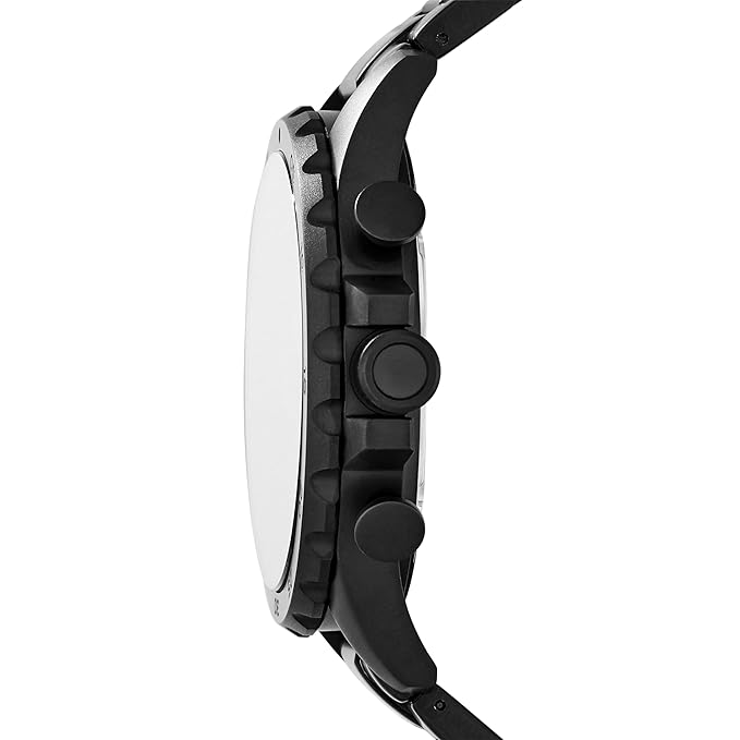 Fossil Nate Chronograph Analog Black Dial Grey Band Men's Watch