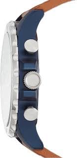 Fossil Analog Nate Chronograph Navy Blue Dial Men's Watch