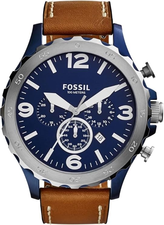 Fossil Analog Nate Chronograph Navy Blue Dial Men's Watch