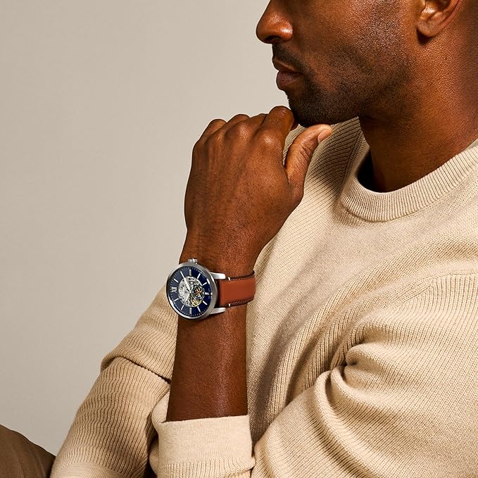 Fossil Analog Black Dial Men's Watch - ME3154, Brown, Free Size