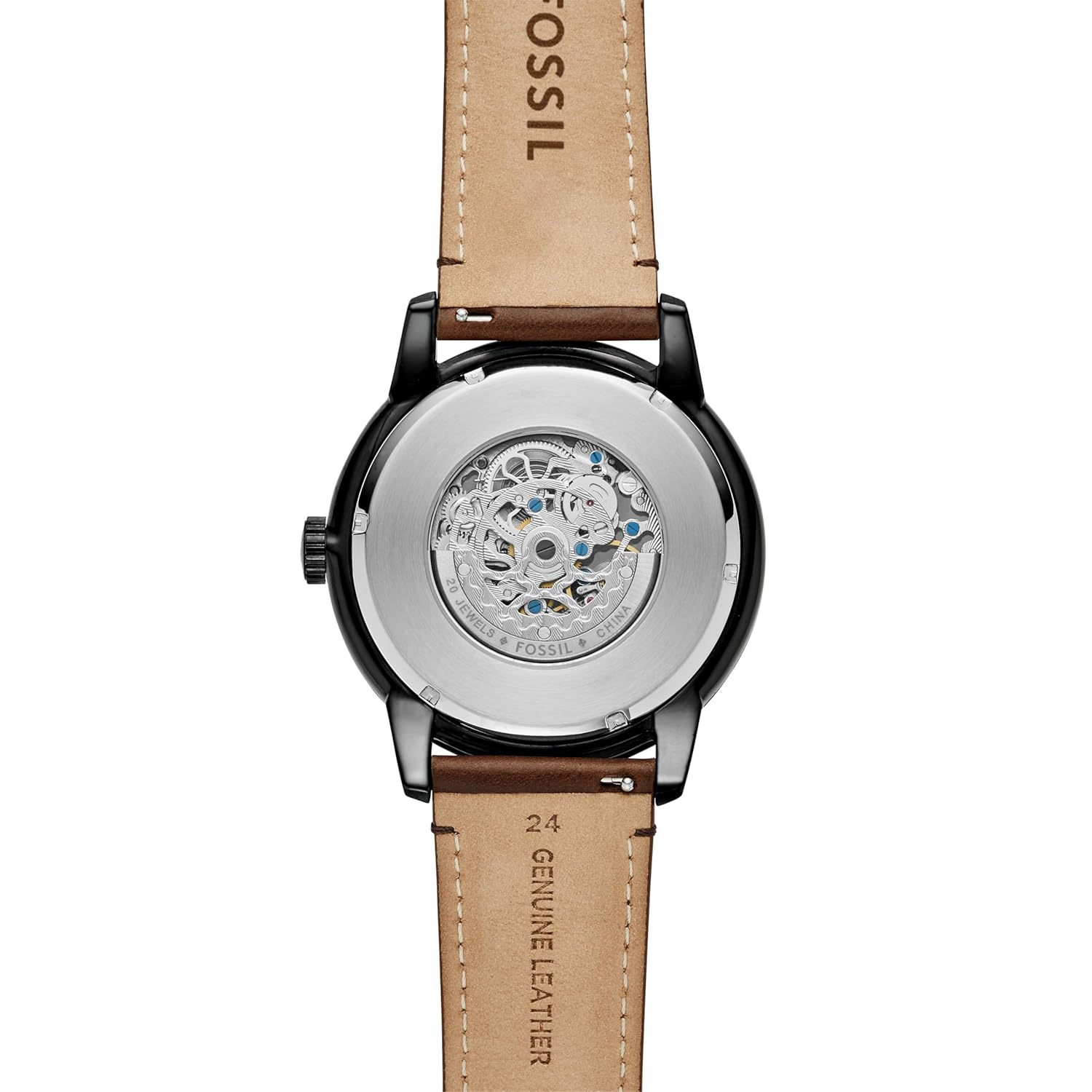 Fossil Men Leather Townsman Analog Black Dial Watch-Me3155, Brown, Free Size, Band Color-Brown