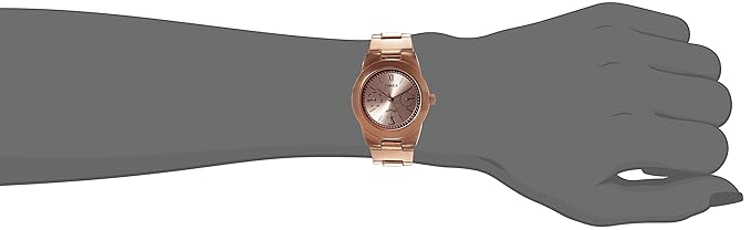 Timex Stainless Steel Analog Brown Dial Women's Watch-Tw000J106, Band Color:Rose Gold