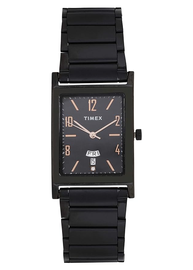 TIMEX Classics Analog Watch for Men with Rectangle Dial & Water Resistant Man's Wrist Watches