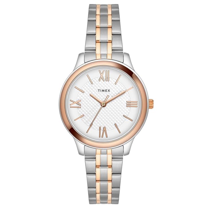 TIMEX Empera Round 43mm Silver Dial Analog Pair Watch