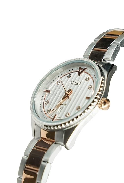 ALBA AH7AJ7X1 Men's Stainless Steel Chronograph Watch - Stylish Design, Japanese Quartz Movement, Water Resistant