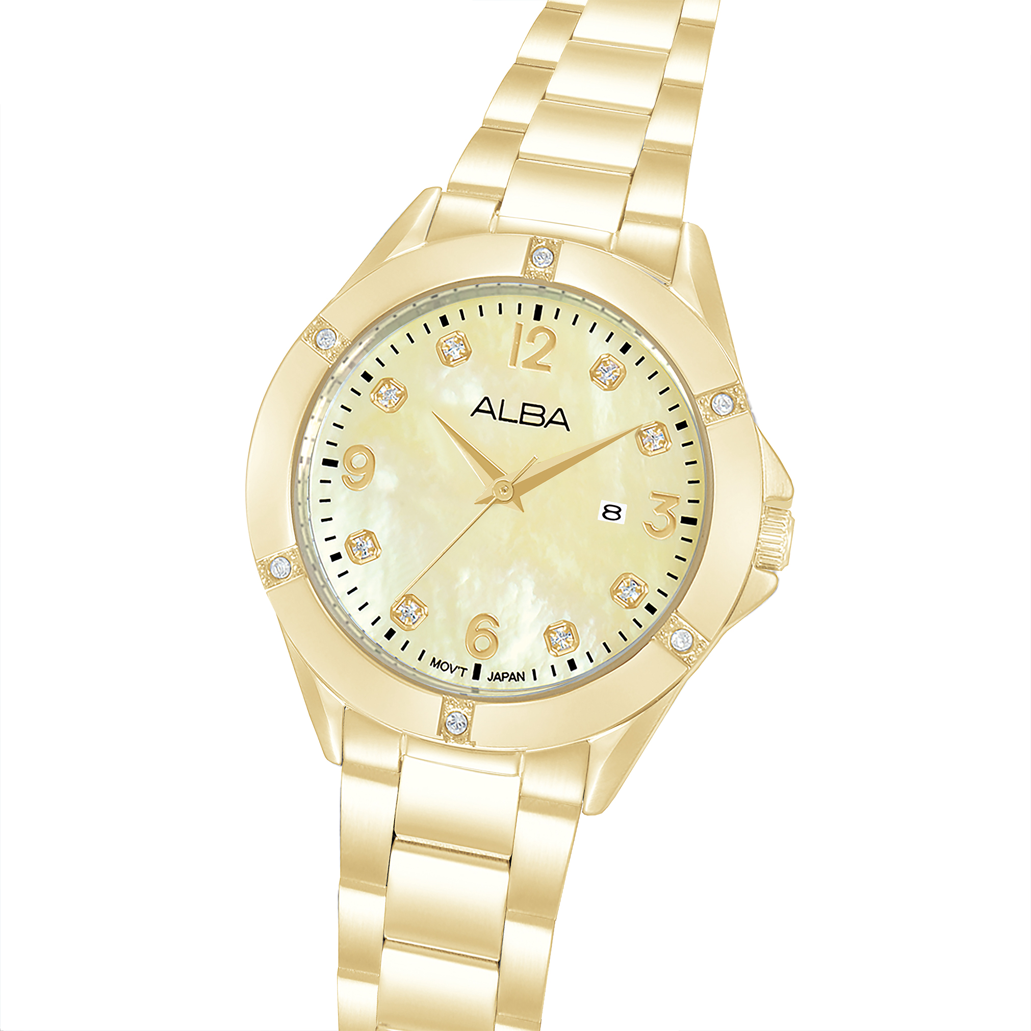 Alba Stainless Steel Women Analog Wristwatch Ah7Bv6X1, Rose Gold Dial, Rose Gold Band