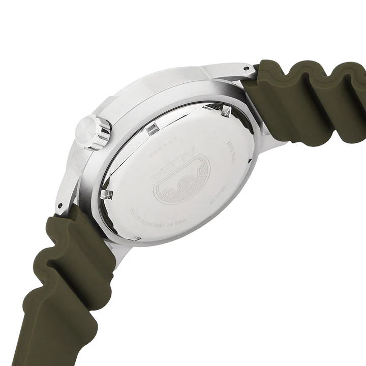 Alba Silicone Men Analog Wristwatch Al4249X1, Green Dial, Green Band