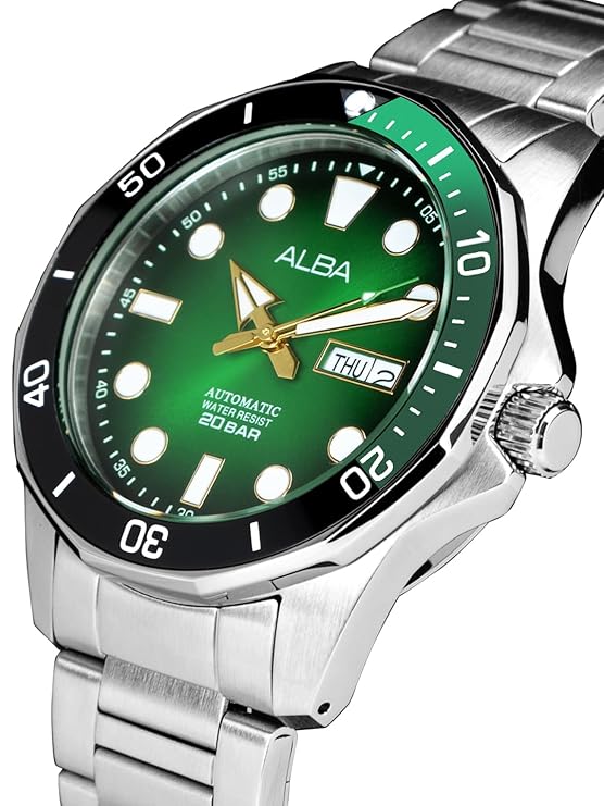 AL4537X1 Green-Black Gradation Dial Mechanical Watch