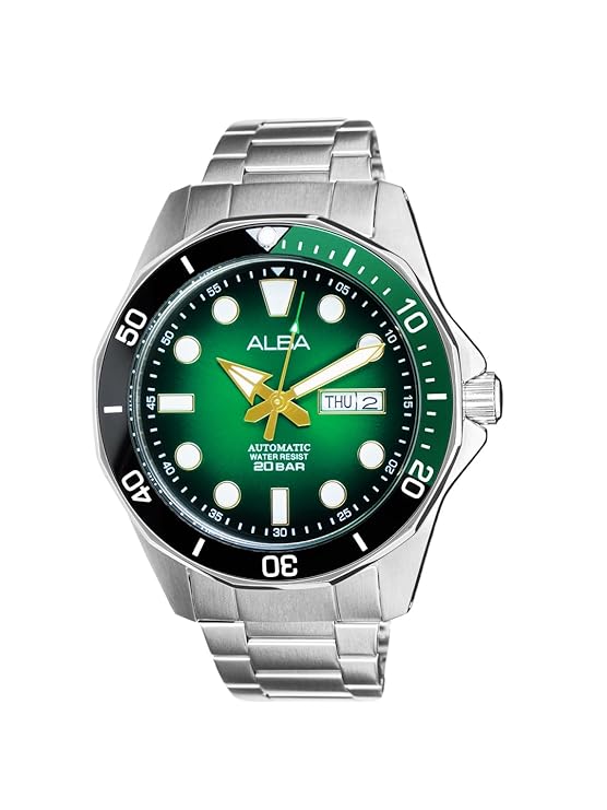 AL4537X1 Green-Black Gradation Dial Mechanical Watch