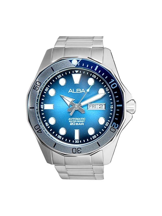 Alba Light Blue-Black Gradation dial Watch