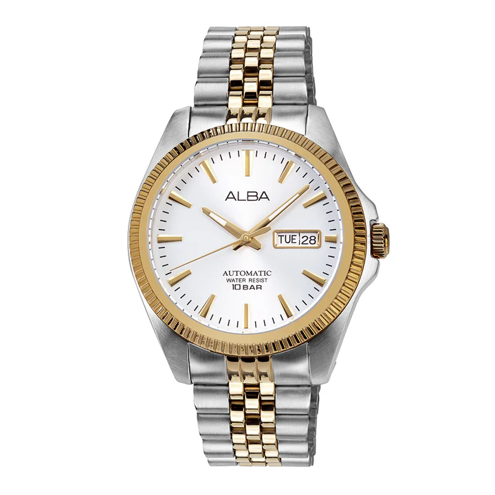 Men Automatic Silver Dial Analog Steel Watch