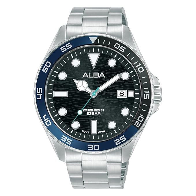 Alba Men's Active Quartz Black Dial Watch