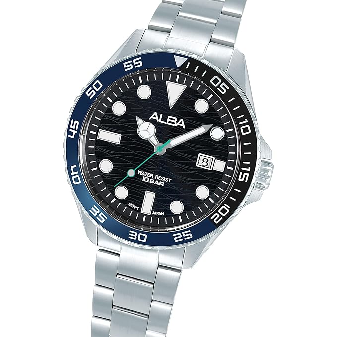 Alba Men's Active Quartz Black Dial Watch
