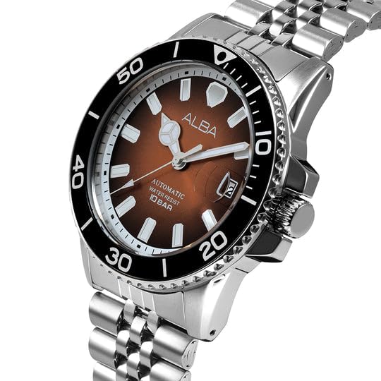 Alba AU4057X1 Caramel Dial Automatic Watch for Men