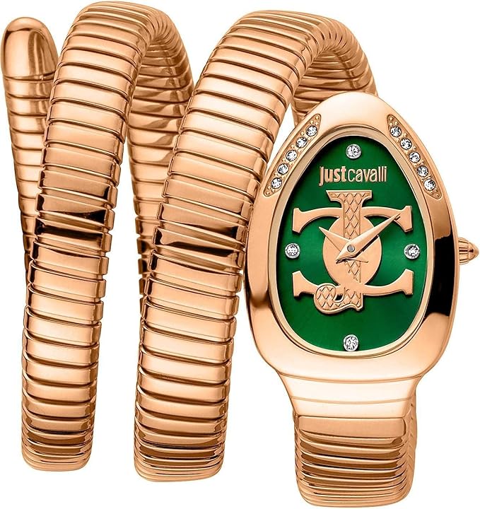 Just Cavalli Snake Green Dial Women's Watch