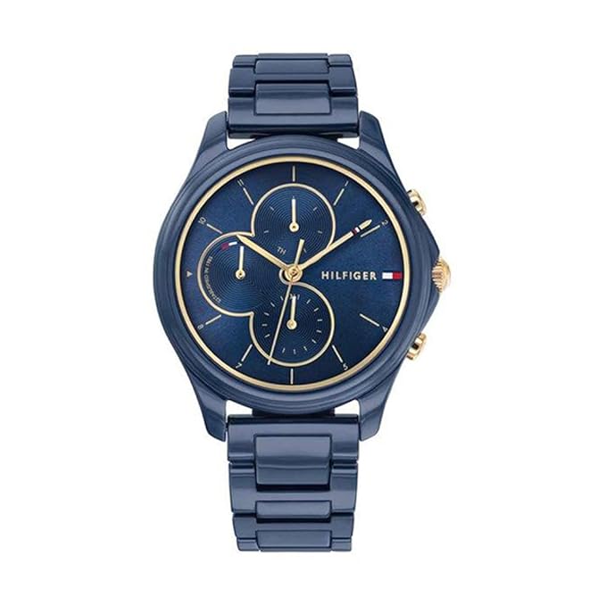 Tommy Hilfiger Womens 38 mm Navy Dial Ceramic Analogue Watch