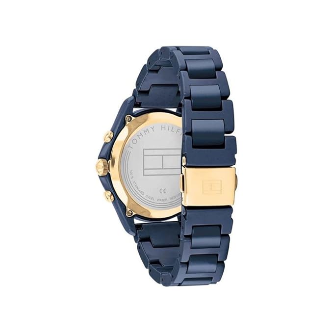 Tommy Hilfiger Womens 38 mm Navy Dial Ceramic Analogue Watch