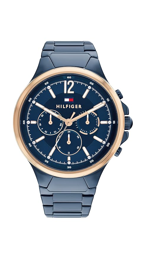 Tommy Hilfiger Blue Dial Blue Stainless Steel Strap Analog Watch for Women