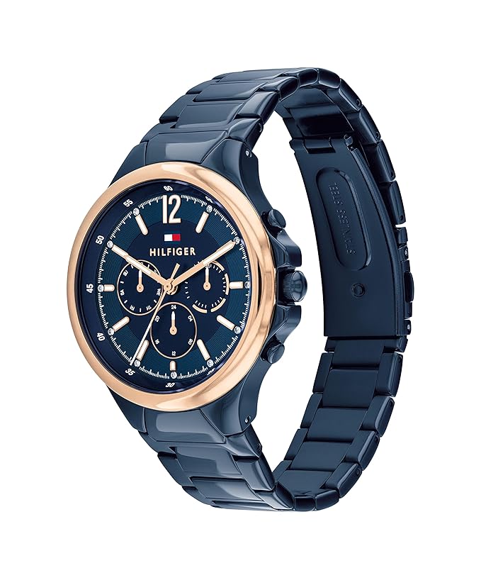 Tommy Hilfiger Blue Dial Blue Stainless Steel Strap Analog Watch for Women