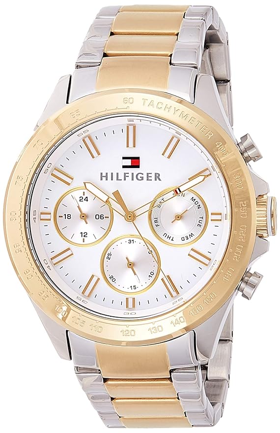 Tommy Hilfiger Men's Hudson Analog Display Japanese Quartz Two Tone Watch