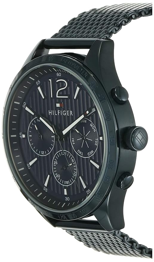 Tommy Hilfiger Quartz Multifunction Blue Dial Metal Strap Watch for Men
