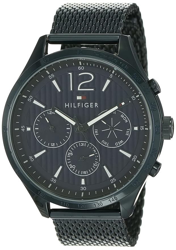 Tommy Hilfiger Quartz Multifunction Blue Dial Metal Strap Watch for Men