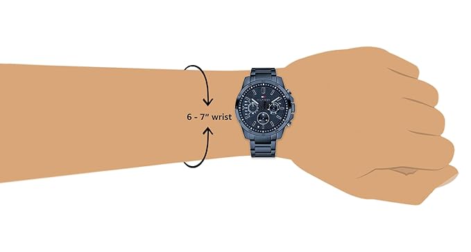 Tommy Hilfiger Quartz Analog Blue Dial Stainless Steel Strap Watch for Men