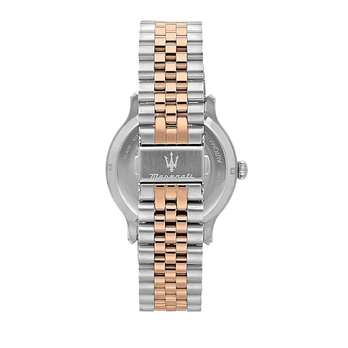 Maserati Stainless Steel Classic Skeleton Men's Analogue Watch , Dial-Color:Multicolor, Band Color:Two-Tone