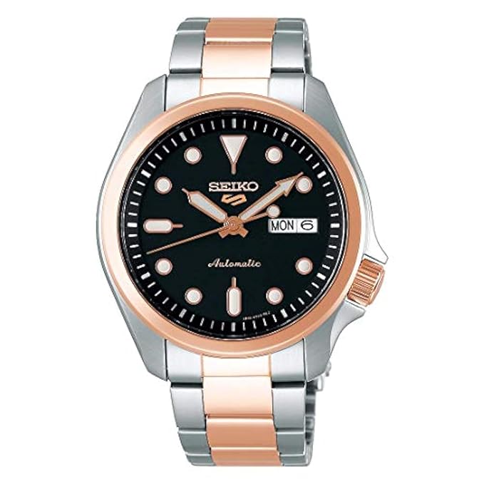 Stainless Steel Analog Black Dial Men'S Clear Band Watch