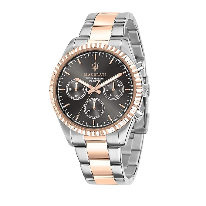 Maserati Competizione Day-Date Analog Black Dial Colormen Watch