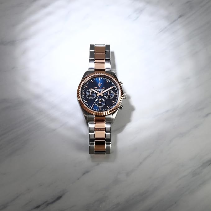 Maserati Stainless Steel Men's Competition Blue Dial Multicolor Analogue Watch