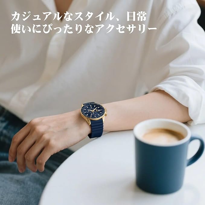 Maserati Sport Men's Luxury Watch, Stainless Steel Case, Quartz Movement, Silicone Strap, 100M Water Resistant Timepiece, Blue Dial, 2 Years Warranty
