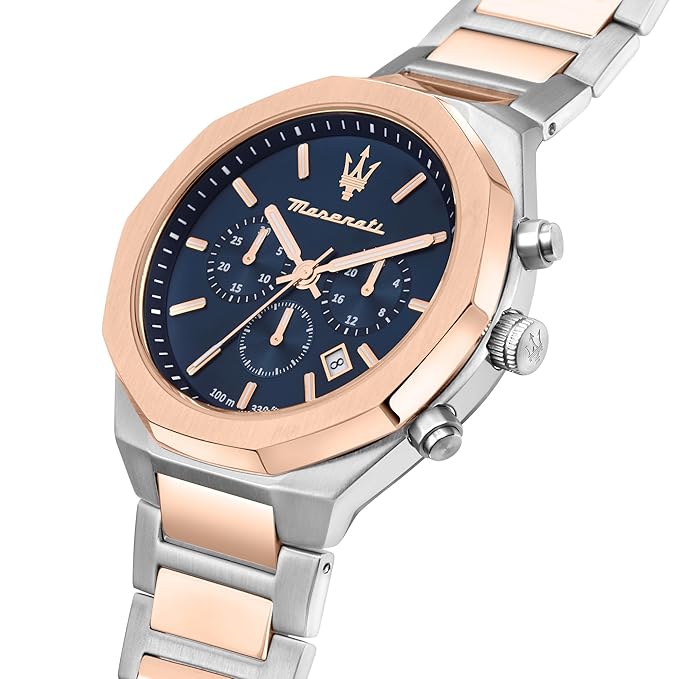 Maserati Stile 3 Hands|Date|Chronograph Analog Dial ColorBlue Men Watch