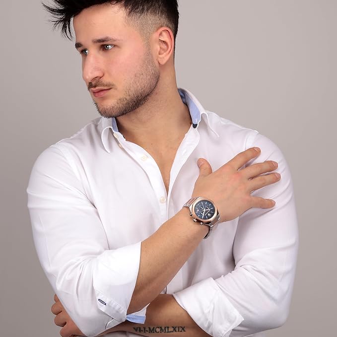 Maserati Stile 3 Hands|Date|Chronograph Analog Dial ColorBlue Men Watch
