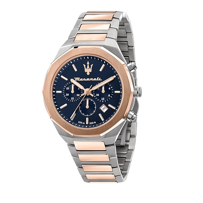Maserati Stile 3 Hands|Date|Chronograph Analog Dial ColorBlue Men Watch