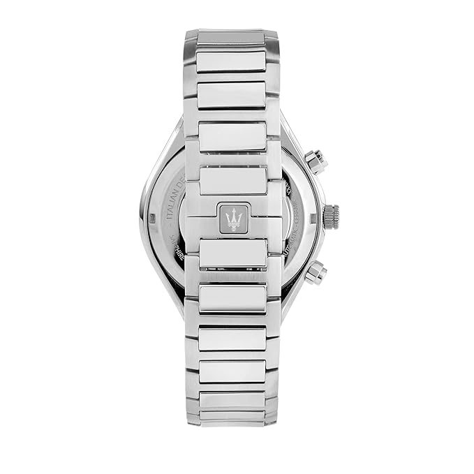 Maserati Design Men's Luxury Watch, Stainless Steel Case, Quartz Movement, Stainless Steel Strap, 30M Water Resistant Timepiece, Green Dial, 2 Years Warranty