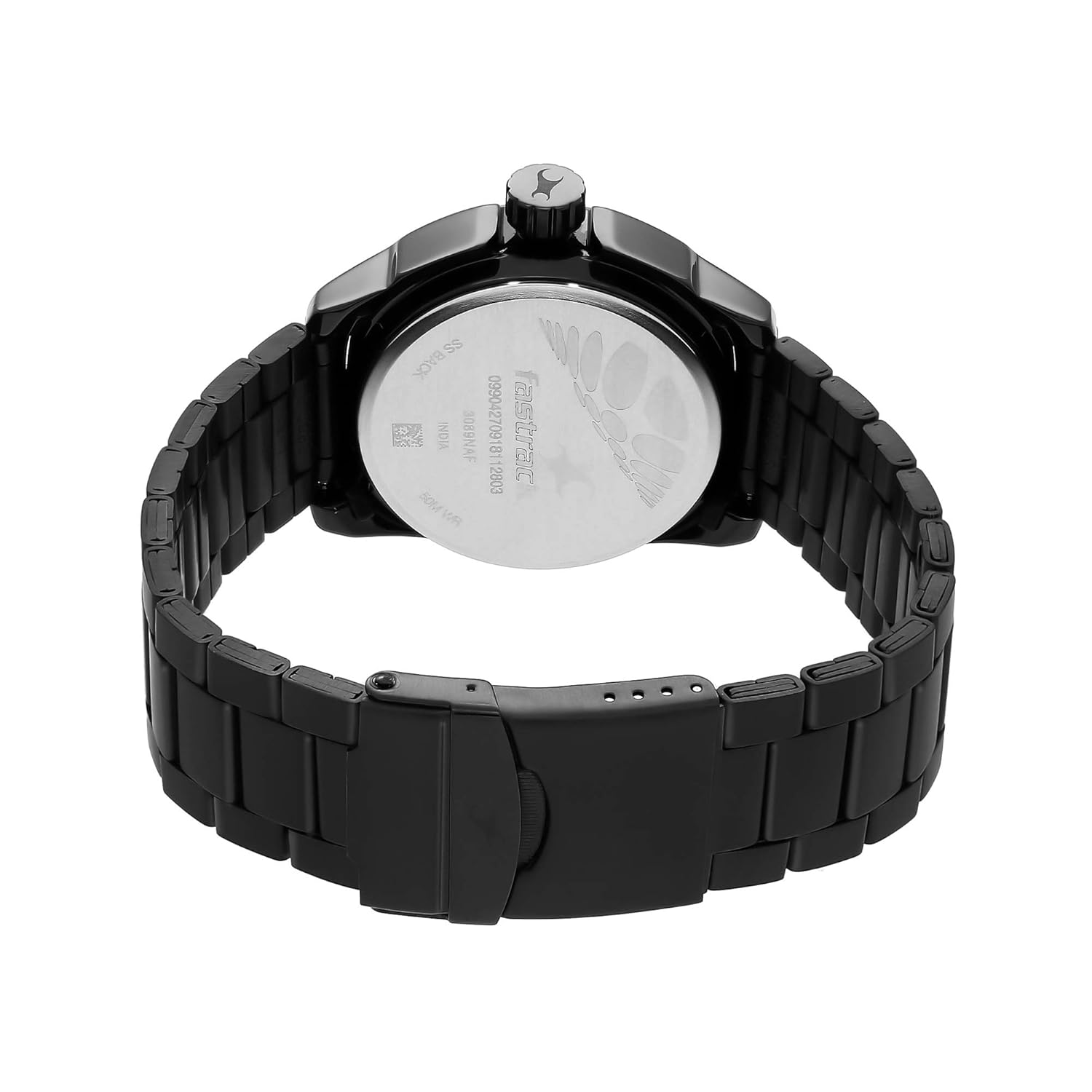 Fastrack Hitlist Quartz Analog Black Dial Black Stainless Steel Strap Watch for Guys