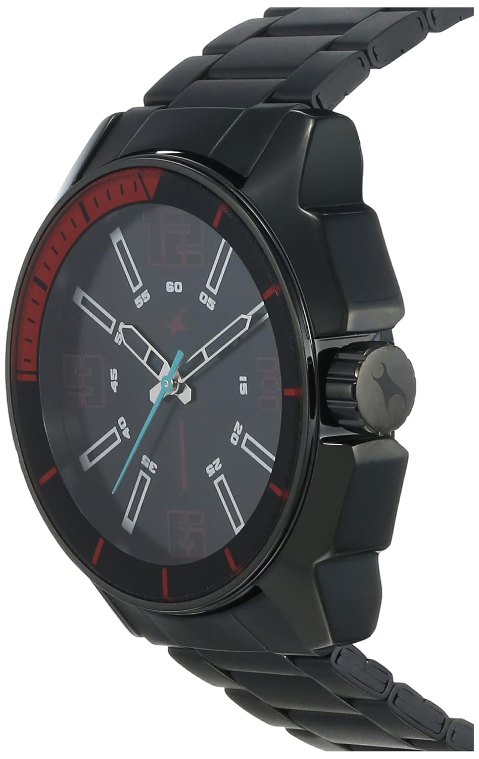 Fastrack Hitlist Quartz Analog Black Dial Black Stainless Steel Strap Watch for Guys