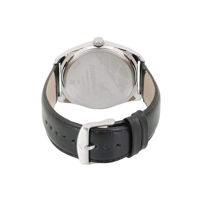 Fastrack Varsity Quartz Analog White Dial Leather Strap Watch for Guys