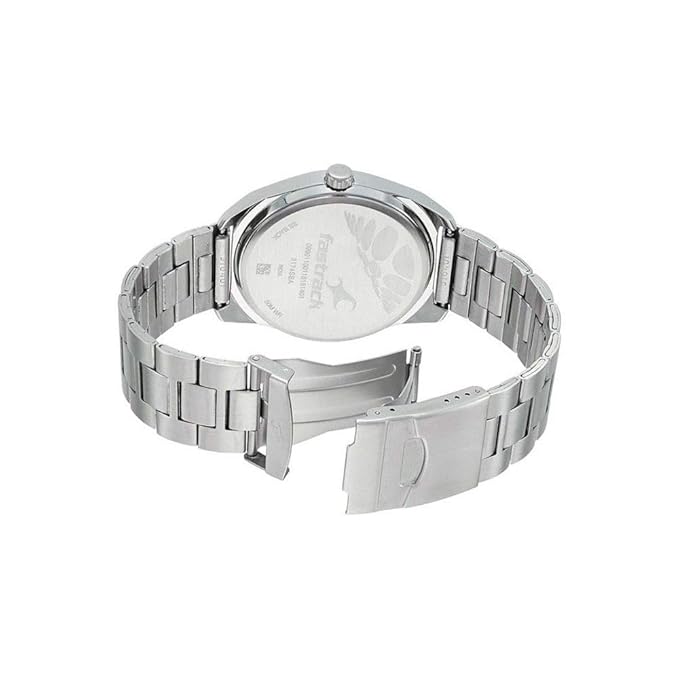 Fastrack Varsity Quartz Analog White Dial Stainless Steel Strap Watch for Guys
