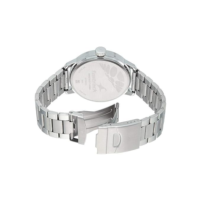 Fastrack Varsity Quartz Analog White Dial Stainless Steel Strap Watch for Guys