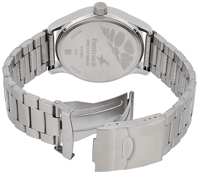 Fastrack Men Stainless Steel Road Trip Analog White Dial Watch