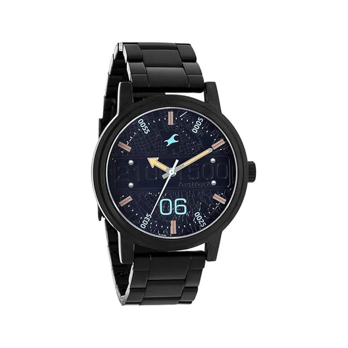 Fastrack Road Trip Stainless Steel Analog Black Dial Men's Watch