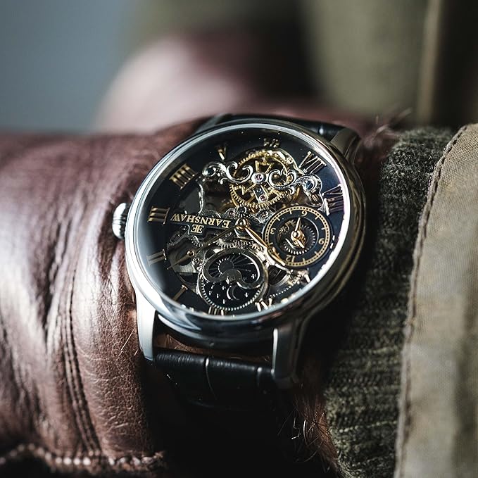 EARNSHAW Longitude Analog Black Dial Men's Watch