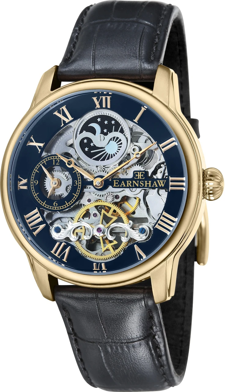 Earnshaw Longitude Analog Blue Dial Men's Watch