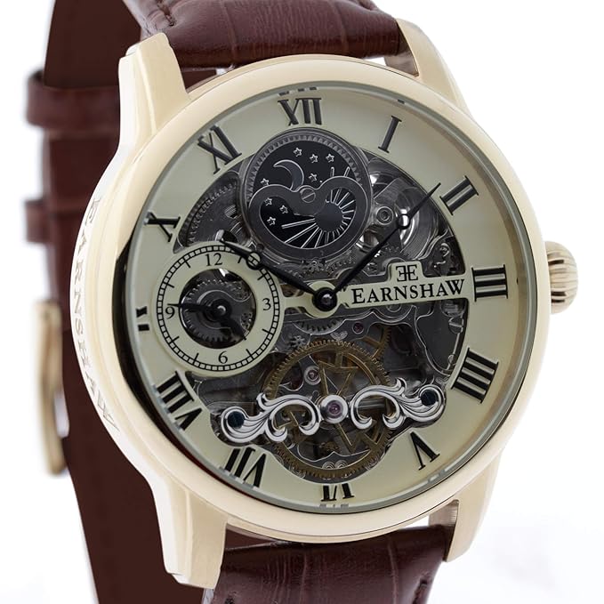 EARNSHAW Longitude Automatic Multifunction Ivory Round Dial Men's Watch