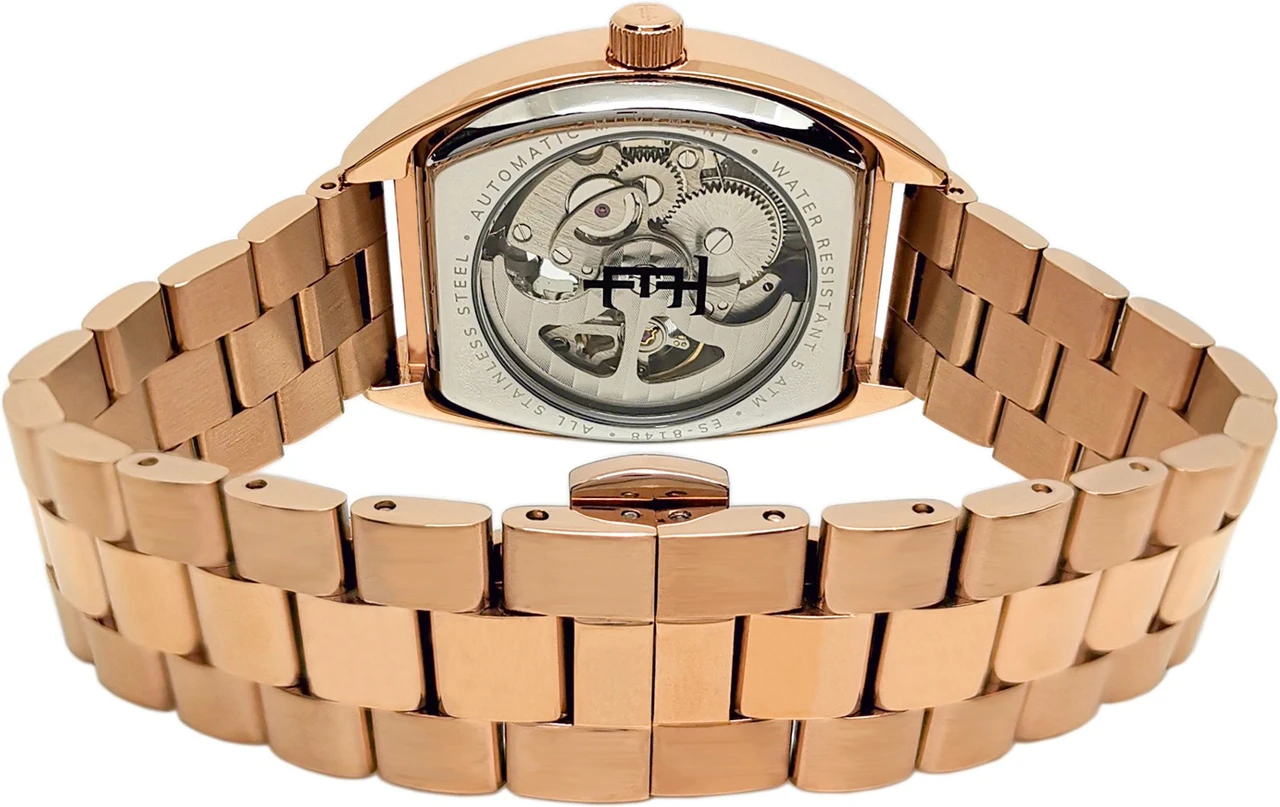 EARNSHAW Beauchamp Automatic Skeleton Tonneau Dial Watch for Men