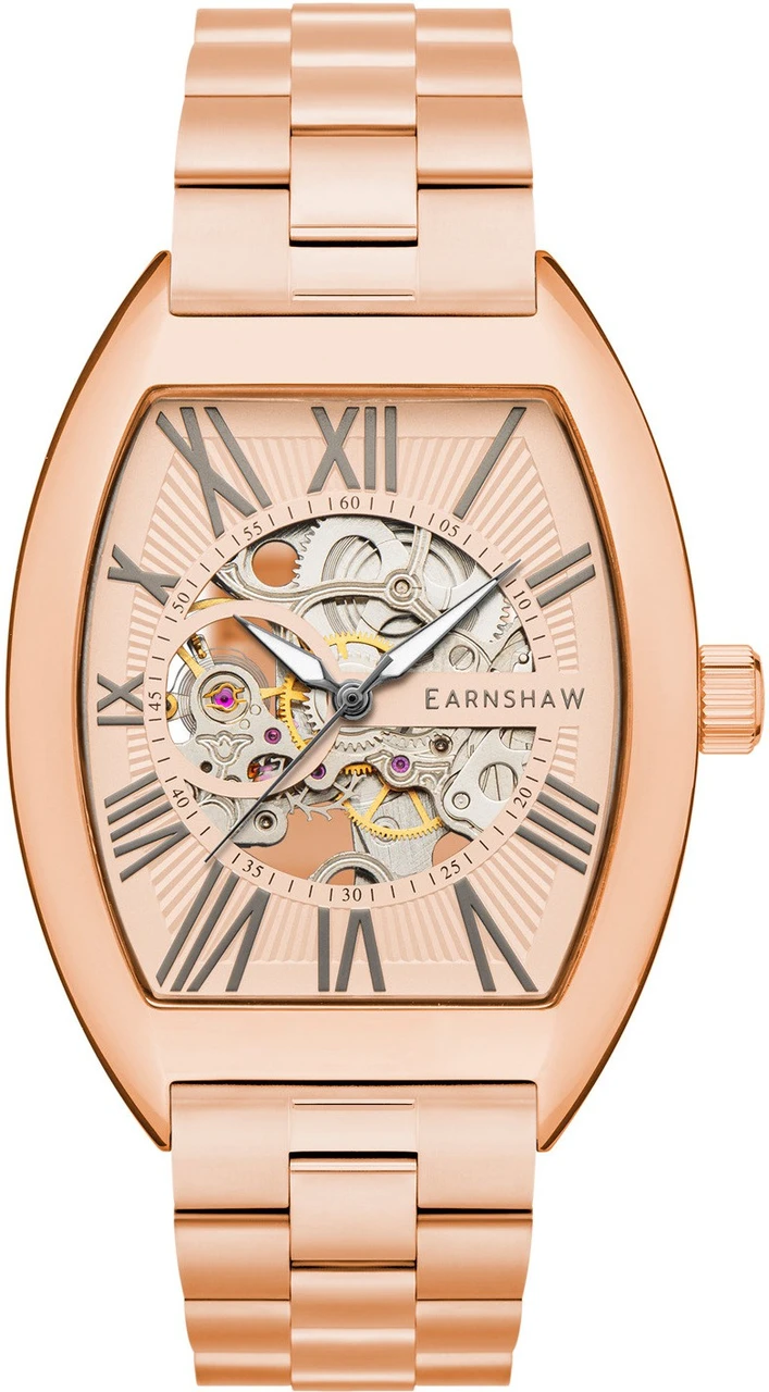 EARNSHAW Beauchamp Automatic Skeleton Tonneau Dial Watch for Men